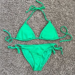 FOREVER 21 Bikini, Color Green, Size Small